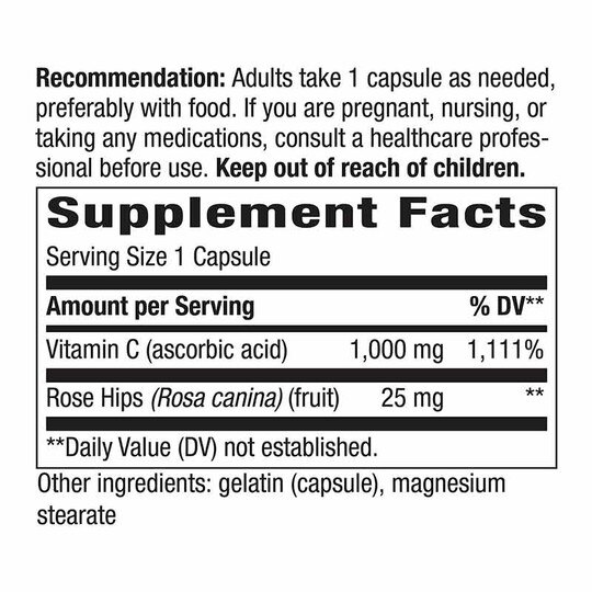 Vitamin C with Rose Hips Extra Strength, NWA